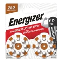 Energizer Paquet de 16 piles pour appareils auditifs  312 