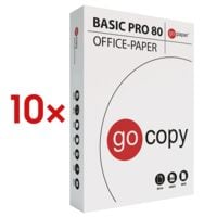 10x Papier photocopieur A4 GO COPY BASIC PRO 80 - 5000 feuilles au total, 70 g/m