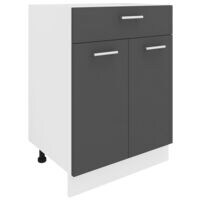 VCM Armoire basse « Esilo » 60 cm large 2 portes 1 tiroir