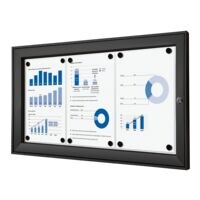 Showdown Displays Vitrine d'affichage verrouillable « SCS » 3x A4