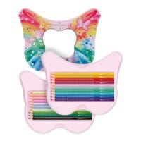 Faber-Castell Lot cadeau de crayons de couleur Sparkle  Papillon 