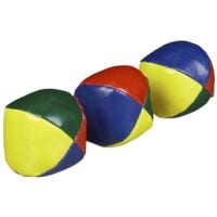 relaxdays Paquet de 3 balles de jonglage