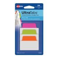24x Avery Zweckform marque-page repositionnable UltraTabs - fluo 50,8 x 38,1 mm, plastique