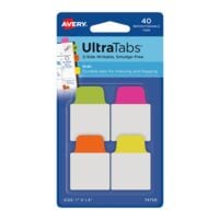 40x Avery Zweckform marque-page repositionnable UltraTabs - fluo 25,4 x 38,1 mm, plastique