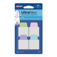 40x Avery Zweckform marque-page repositionnable UltraTabs Pastel 25,4 x 38,1 mm, plastique