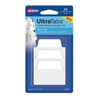 24x Avery Zweckform marque-page repositionnable UltraTabs - blanc 50,8 x 38,1 mm, plastique
