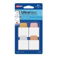 40x Avery Zweckform marque-page repositionnable UltraTabs - mtal 25,4 x 38,1 mm, plastique