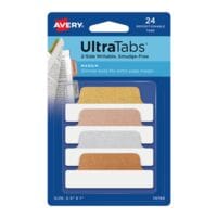 24x Avery Zweckform marque-page repositionnable UltraTabs - mtal 63,5 x 25,4 mm, plastique