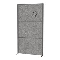 MAUL Panneau d'exposition  MAULconnecto  3 panneaux acoustiques gris fonc avec pied