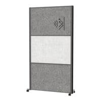 MAUL Panneau d'exposition  MAULconnecto  3 panneaux acoustiques 2x gris fonc + 1 gris clair avec roulettes