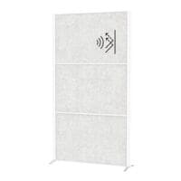 MAUL Panneau d'exposition  MAULconnecto  3 panneaux acoustiques gris clair avec pied