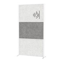 MAUL Panneau d'exposition  MAULconnecto  3 panneaux acoustiques 2 gris clair + 1 gris fonc avec pied