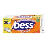 Bess papier toilette Classic 3 paisseurs, blanc - 20 rouleaux (1 paquet de 20 rouleaux)