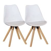 Wohnling Lot de 2 chaises de salle � manger � Lima � plastique