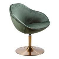 Wohnling Fauteuil visiteur  Sarin  velours pivotant