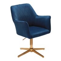 Wohnling Chaise de salle  manger velours pivotante