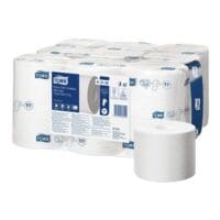 Tork papier toilette moulinets Midi Premium sans mandrin extra souple T7 3 paisseurs, blanc - 18 rouleaux (1 paquet de 18 rouleaux)