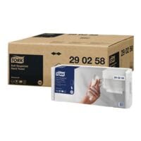 Essuie-mains en papier Tork Advanced C & C H3 2 paisseurs, blanc, 24,8 cm x 23 cm de 100 % fibres recycls avec pliage en Z - 3750 feuilles au total