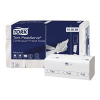 Essuie-mains en papier Tork PeakServe® Continuous Advanced H5 simple paisseur, blanc, 20,1 cm x 22,5 cm avec papier continu - 3240 feuilles au total