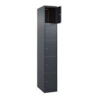 CP Armoire  casier verrouillable Classic Plus corps anthracite , 1x5, acier, au sol, 30 x 185 cm