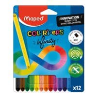 Maped Color peps Infinity x12 crayons de couleur auto-afftant sans gaine en bois