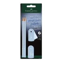 Lot crayon  papier Faber-Castell Sparkle, B, avec gomme
