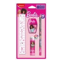 Lot de stylos Maped Barbie, HB, avec gomme