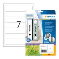 Herma 140 tiquettes classeur recycles 192 x 38 mm - blanc