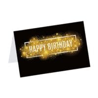 carte d’anniversaire LUMA KARTENEDITION Happy Birthday paillettes d'or, format spcial, avec enveloppe, 1 pice(s)