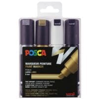 POSCA Lot de marqueurs pour peinture PC-8Kx4 avec 4 couleurs