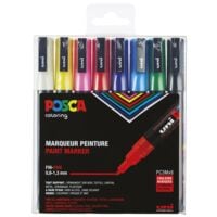 POSCA Lot de 8 feutres acryliques  PC-3M 