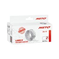 METO 6x 1000 tiquettes pour tiqueteuses de prix - permanentes (26 x 12 mm)