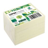 6x UPM Notes repositionnables « 5654-01PG-6 » emballage papier cristal pergamine  7,5 x 7,5 cm, 600 feuilles au total, jaune
