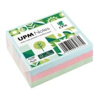 3x UPM Notes repositionnables « 5654-20PG-3 » emballage papier cristal pergamine  7,5 x 7,5 cm, 300 feuilles au total
