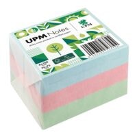 6x UPM Notes repositionnables « 5654-20PG-6 » emballage papier cristal pergamine  7,5 x 7,5 cm, 600 feuilles au total