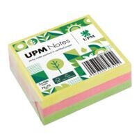3x UPM notes repositionnables « 5854-21PG-3 » emballé sous pergamine 7,5 x 7,5 cm, 300 feuilles au total