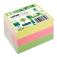 6x UPM bloc de notes repositionnables « 5854-21PG-6 » emballé sous pergamine 7,5 x 7,5 cm, 600 feuilles au total