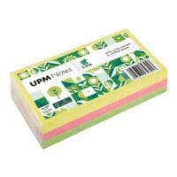 3x UPM Notes repositionnables « 855-21PG-3 » emballé sous pergamine 12,5 x 7,5 cm, 300 feuilles au total