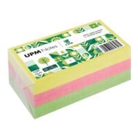 6x UPM Notes repositionnables « 5855-21PG-6 » emballé sous pergamine 12,5 x 7,5 cm, 600 feuilles au total