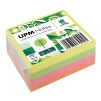 UPM Notes repositionnables « 5654-39PG » emballage papier cristal pergamine  7,5 x 7,5 cm, 400 feuilles au total