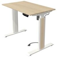 Kerkmann table assis-debout rglable en hauteur (lectrique) Move 1 Advance 100 cm, pitement en T blanc