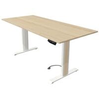 Kerkmann table assis-debout rglable en hauteur (lectrique) Move 1 Advance 180 cm, pitement en T blanc