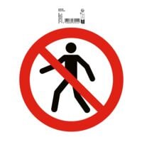 EXACOMPTA Panneau d'interdiction  Accs interdit aux pitons  20 cm