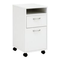 Wohnling Caisson  roulettes compact blanc 1 tiroir 1 porte