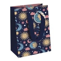 Clairefontaine Paquet de 6 sacs cadeaux moyen  Excellia soleil + lune  21,5 x 10,2 x 25,3 cm