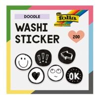 folia Paquet de 200 autocollants Washi  DOODLES 