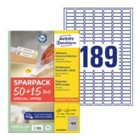 Avery Zweckform tiquettes universelles repositionnables blanc 25,4x10 mm 12285 pices L4731REV-65