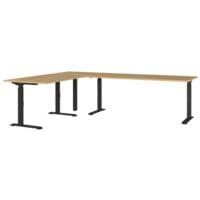 Germania bureau d'angle r�glable en hauteur (m�canique) �Agenda Home� 260 cm, pi�tement en L