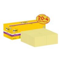 Post-it Super Sticky bloc de notes repositionnables Notes 7,6 x 7,6 cm, 2160 feuilles au total, jaune 654-SSCY VP24