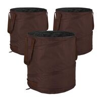 relaxdays Lot de 3 sacs  feuilles autoportants 85 litres
